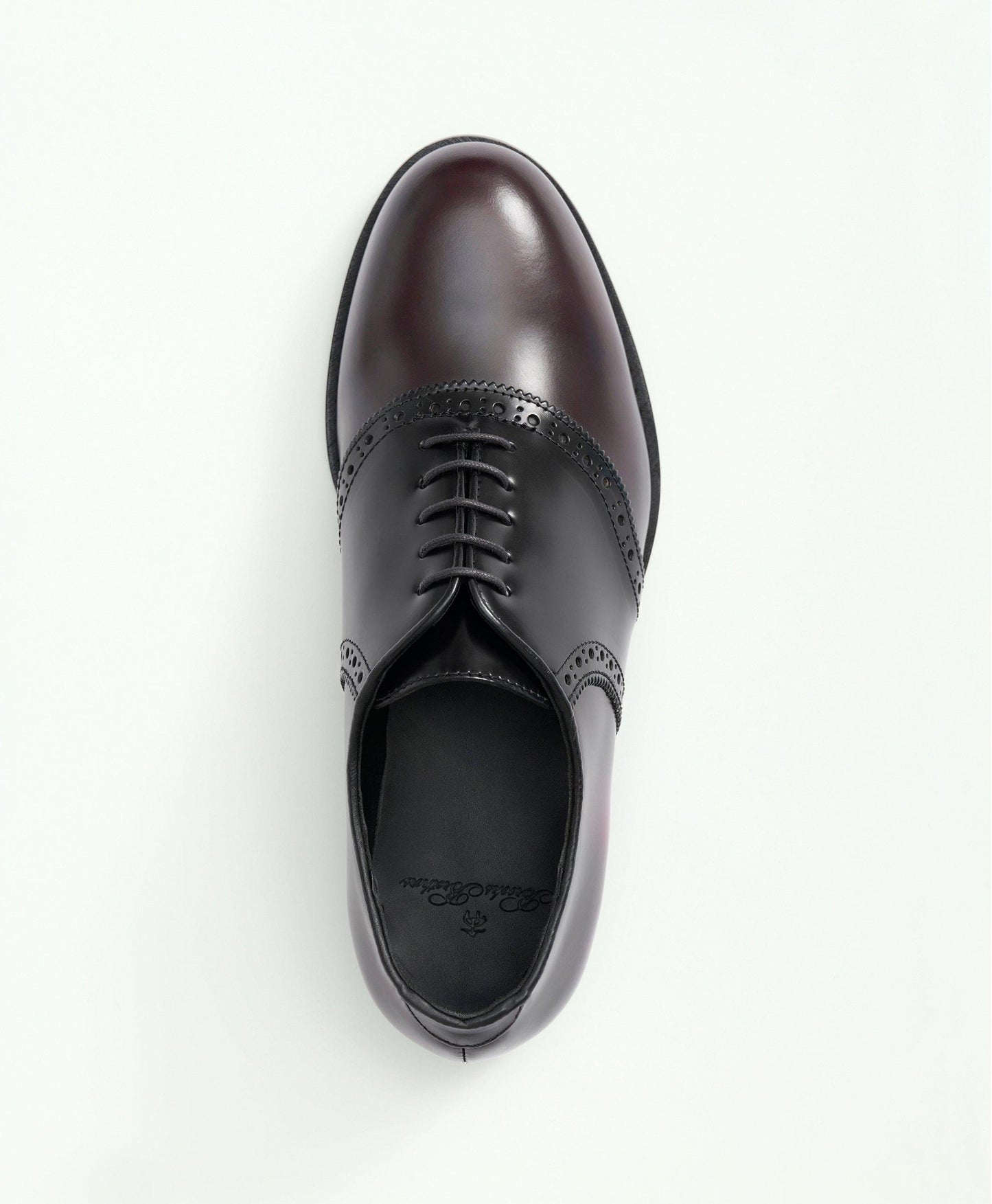 Brooks Brothers Black and Brown Leather Saddle Shoes