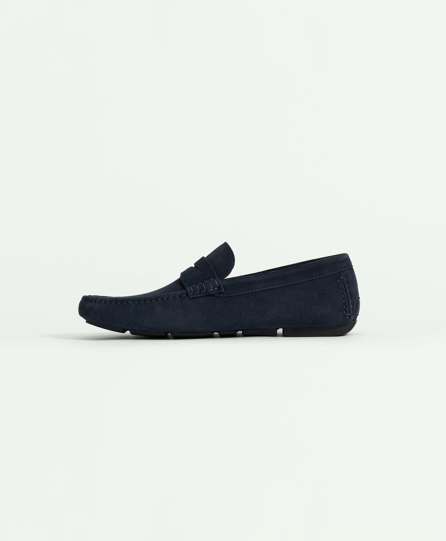 Brooks Brothers Jefferson Suede Driving Moccasins - Navy