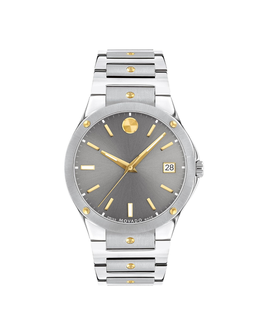Movado SE Silver & Gold Dial Two Tone Bracelet 41mm