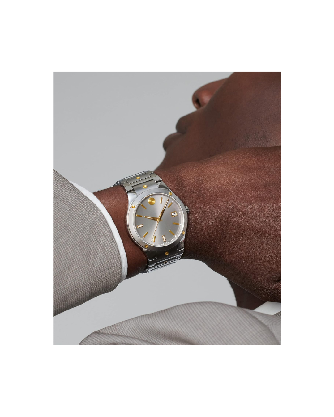 Movado SE Silver & Gold Dial Two Tone Bracelet 41mm