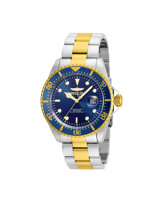 INVICTA 22058 PRO DIVER COIN EDGE BLUE WATCH TU TONE STAINLESS STEEL 43MM