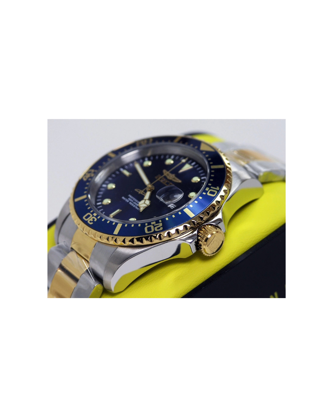 INVICTA 22058 PRO DIVER COIN EDGE BLUE WATCH TU TONE STAINLESS STEEL 43MM