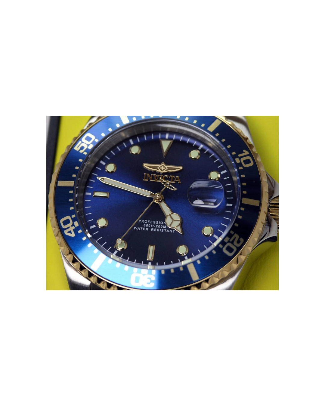 INVICTA 22058 PRO DIVER COIN EDGE BLUE WATCH TU TONE STAINLESS STEEL 43MM