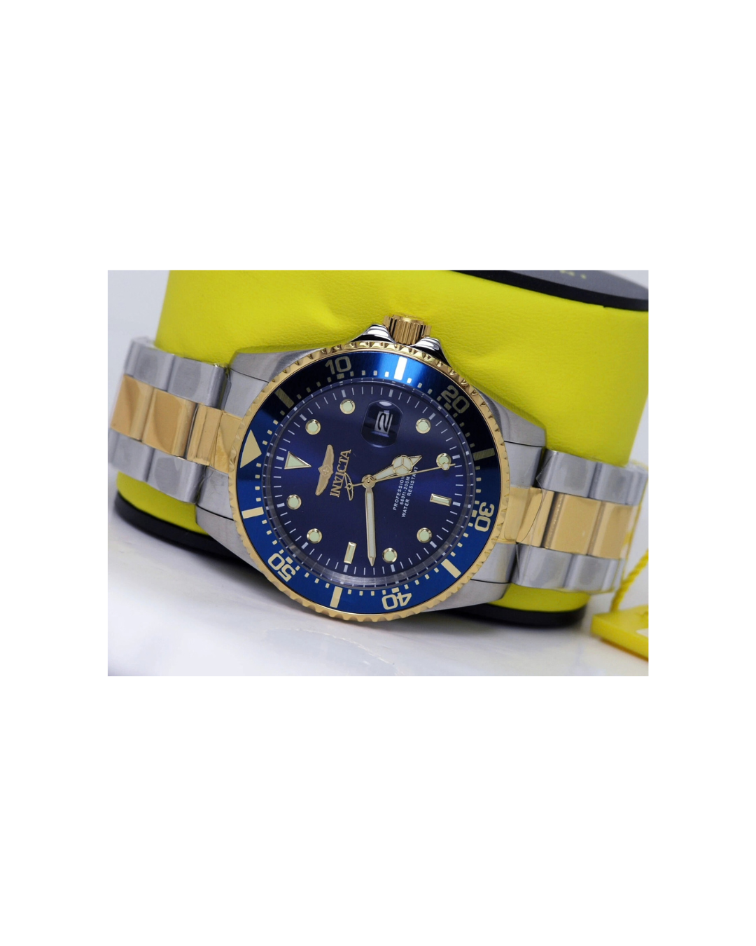 INVICTA 22058 PRO DIVER COIN EDGE BLUE WATCH TU TONE STAINLESS STEEL 43MM