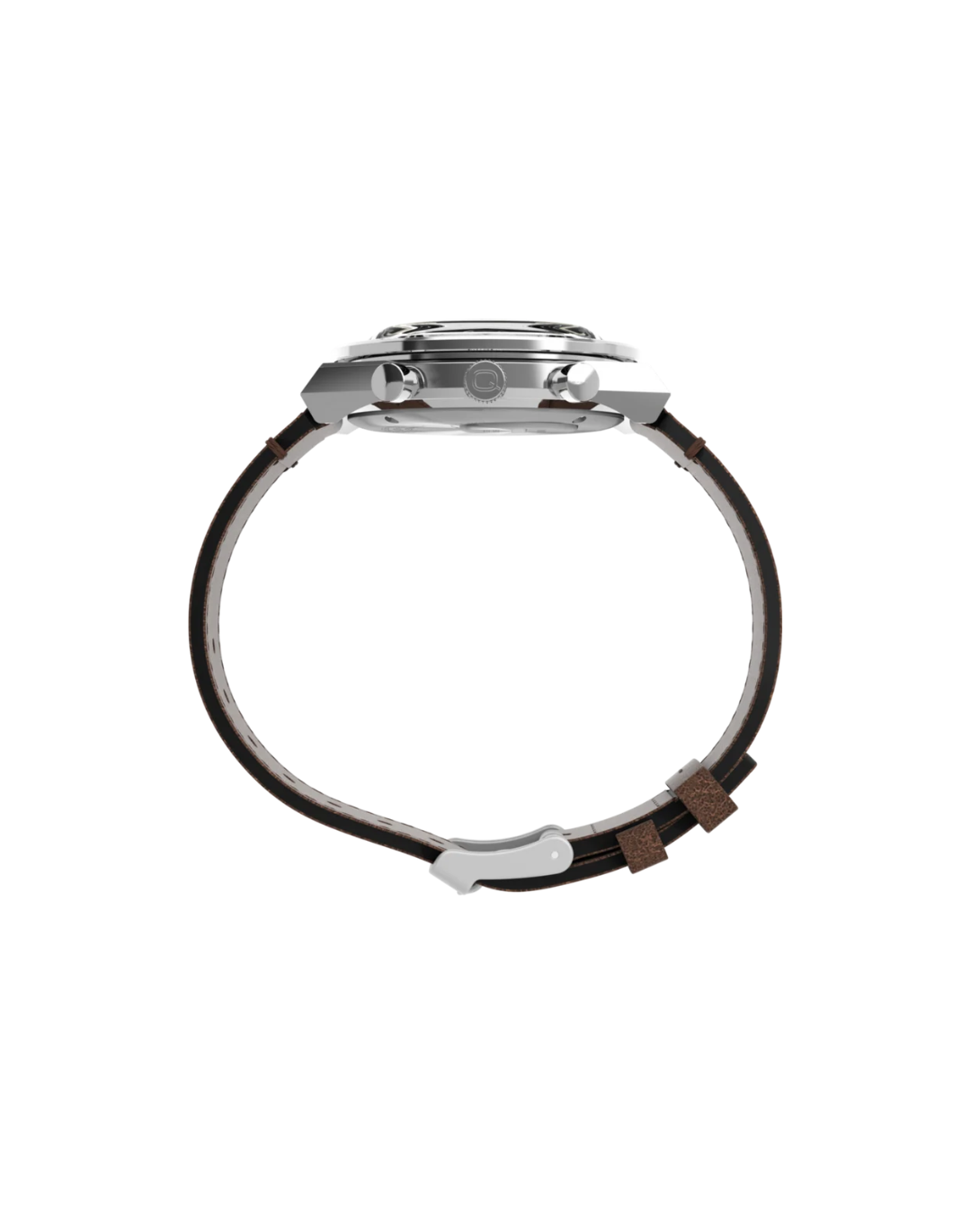 Q Timex Chronograph 40mm Leather Strap Watch