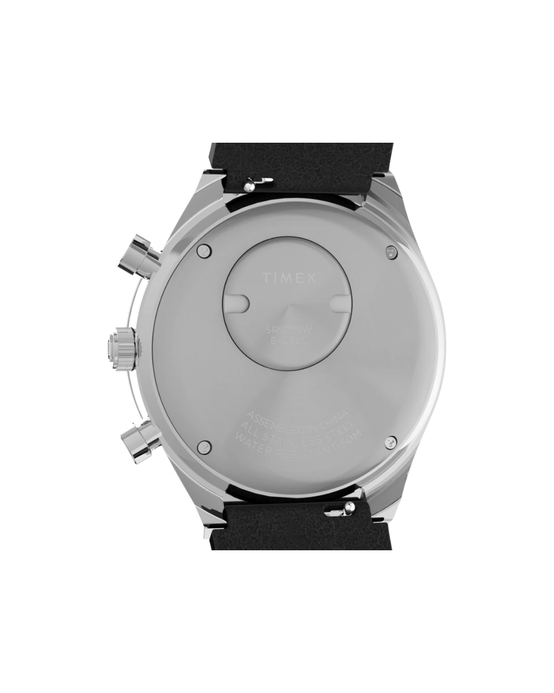 Q Timex Chronograph 40mm Leather Strap Watch