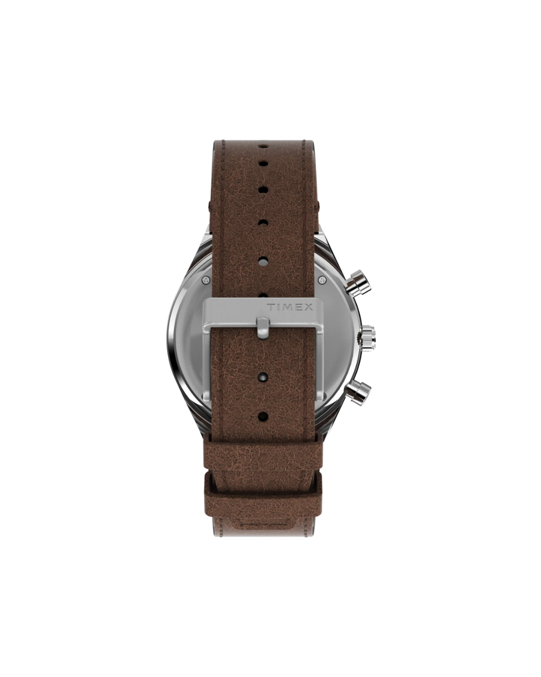 Q Timex Chronograph 40mm Leather Strap Watch