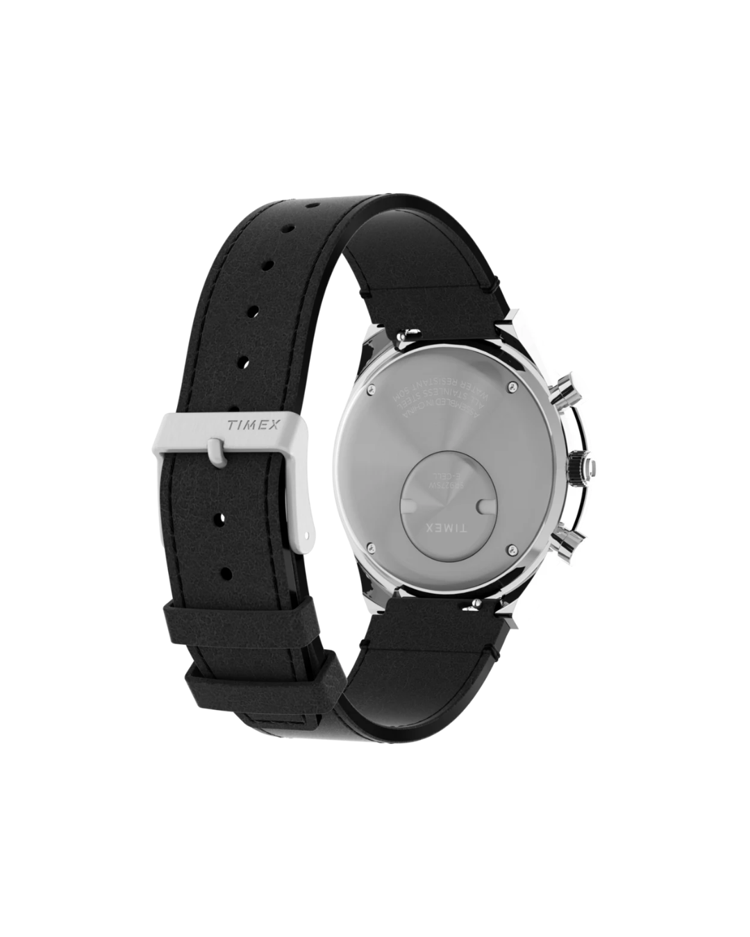 Q Timex Chronograph 40mm Leather Strap Watch