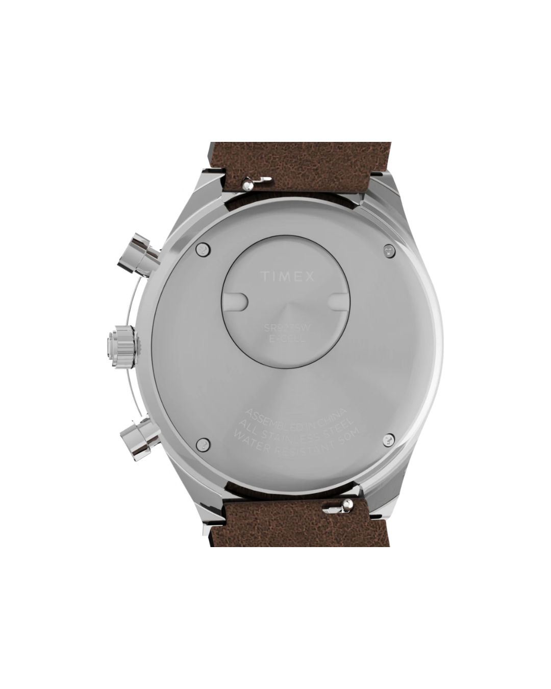 Q Timex Chronograph 40mm Leather Strap Watch