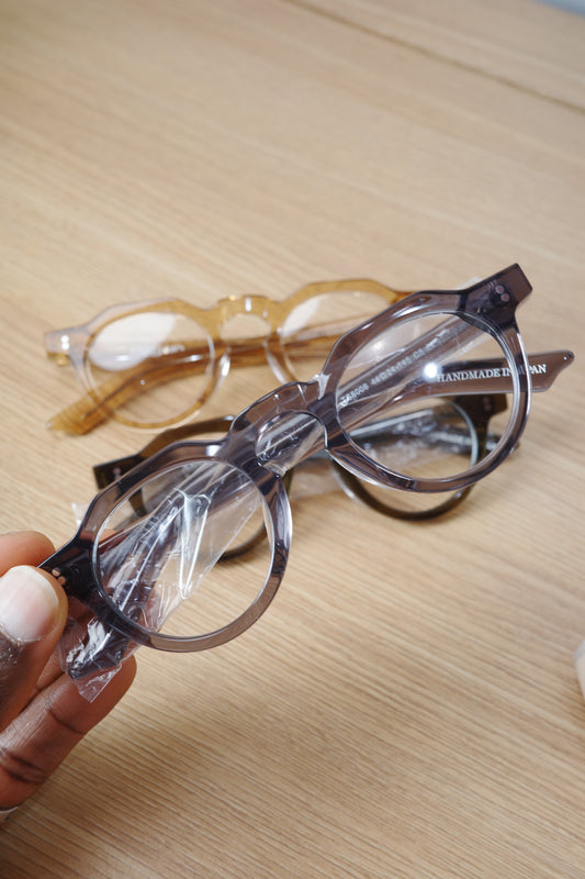 Anselmo Retro Gradient Glasses - Acetate Frame, Unisex Clear Lens Eyewear