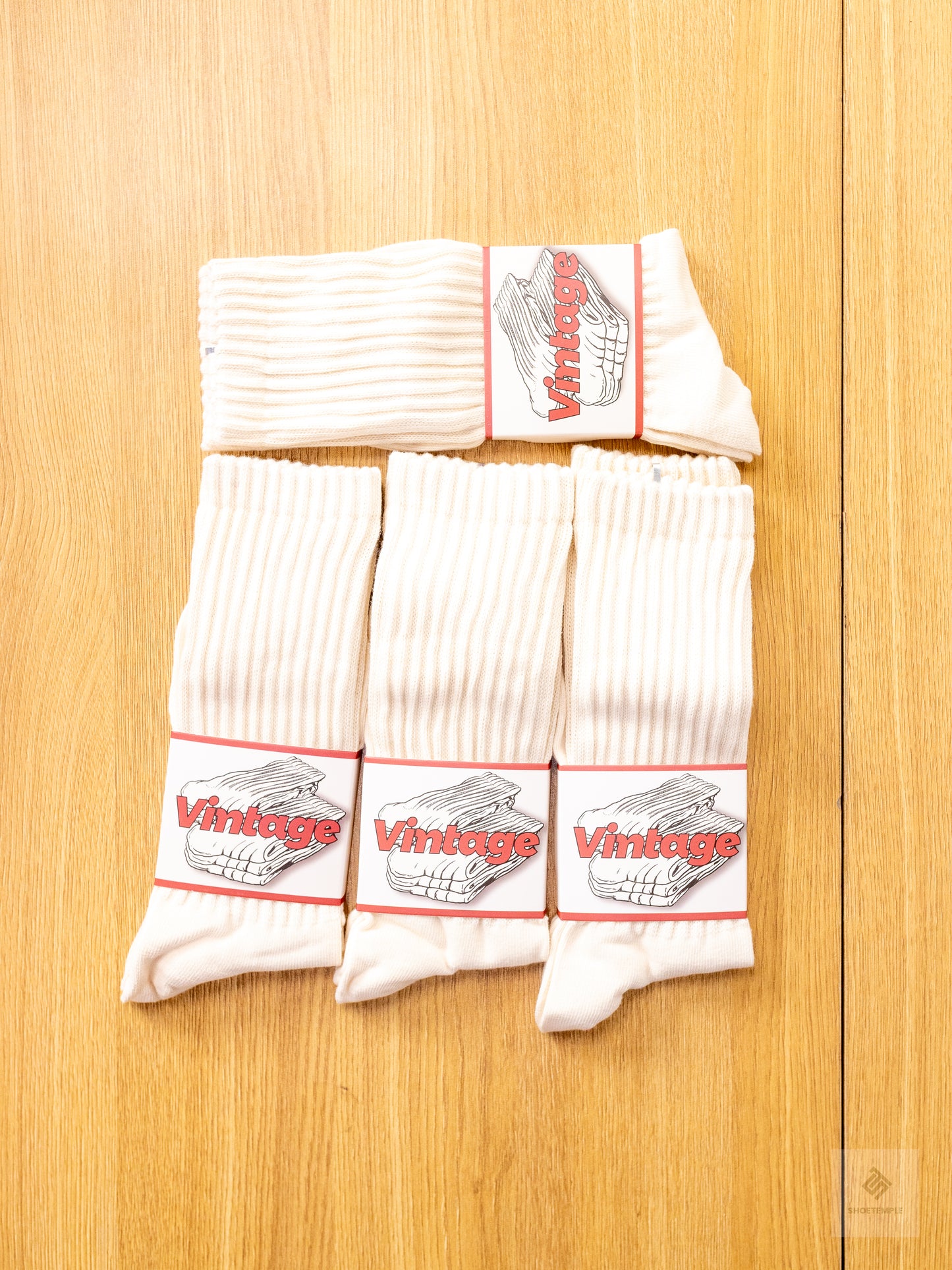 4 Pairs Natural 98% Cotton Crew Socks - Seamless, Breathable, Cozy Fall & Winter Socks for Women & Men