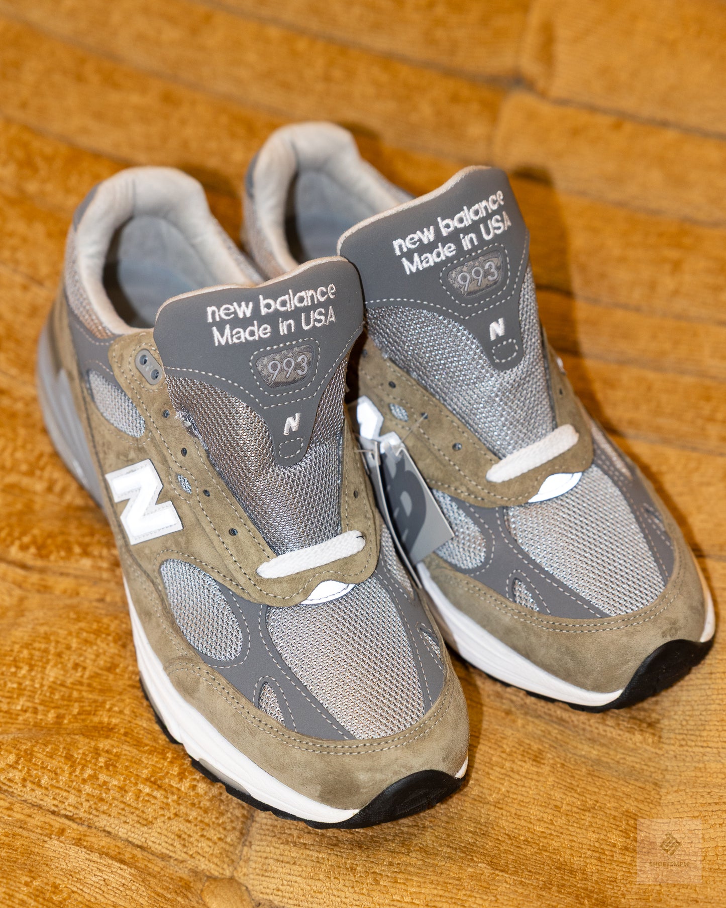 New Balance 993 Made in USA 'Heritage Pack - Covert Green' sneaker.
