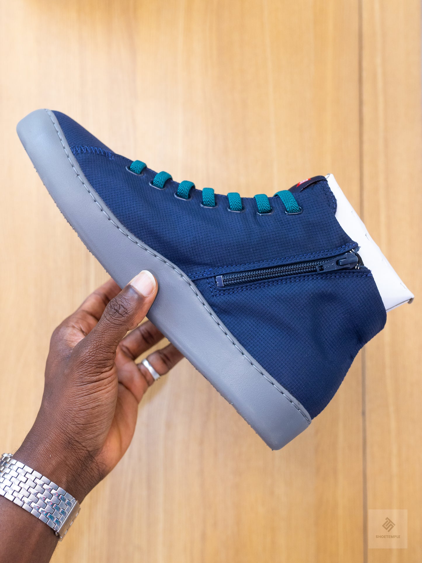 Peu Touring Blue Textile Sneaker Boots for Men.