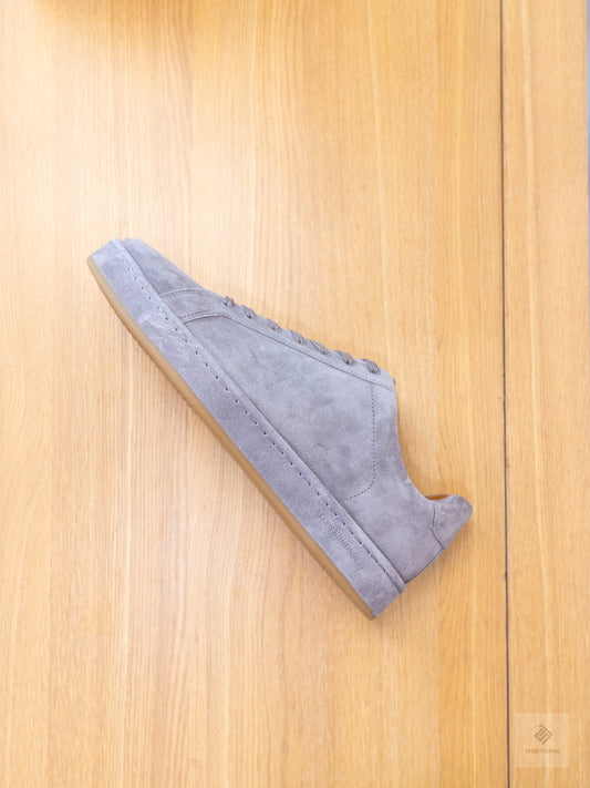 Allen Edmonds Barnes Suede Lace-Up Sneaker Grey