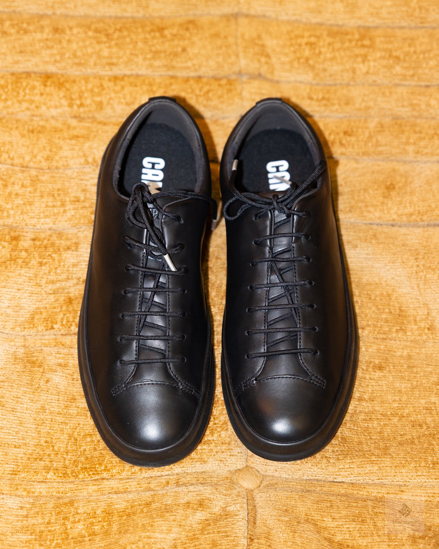 Black Leather Camper Chasis Sport sneakers
