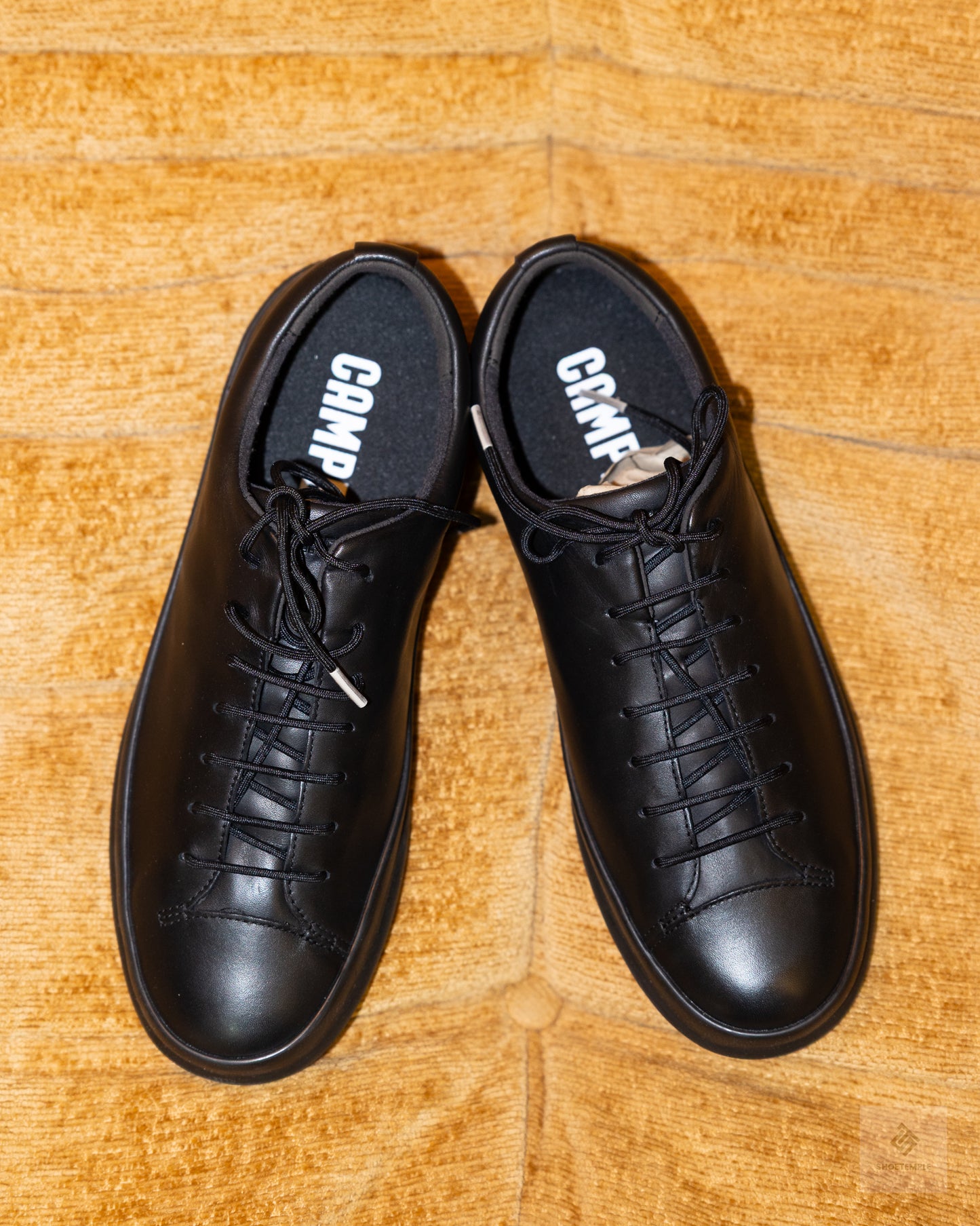 Black Leather Camper Chasis Sport sneakers