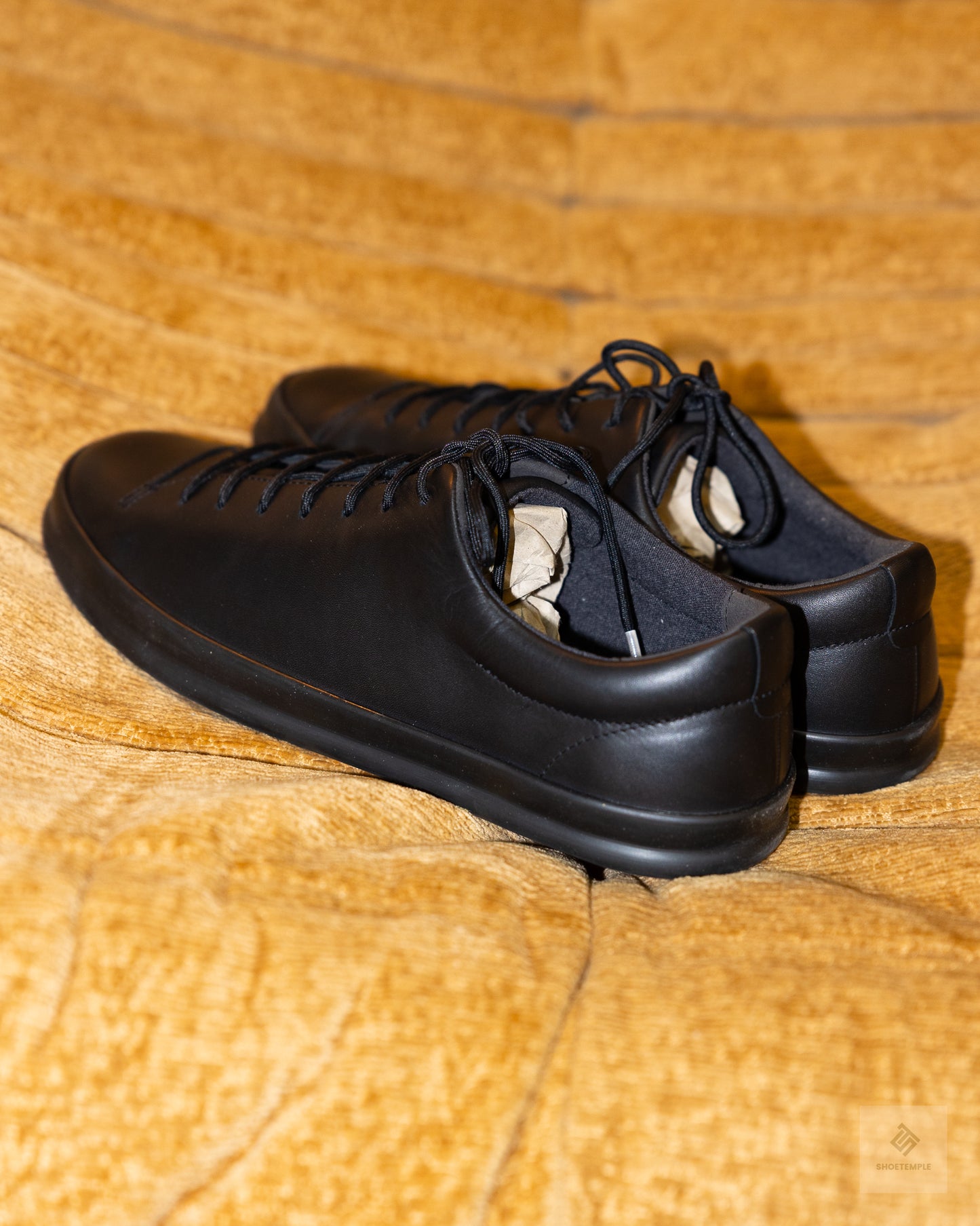 Black Leather Camper Chasis Sport sneakers