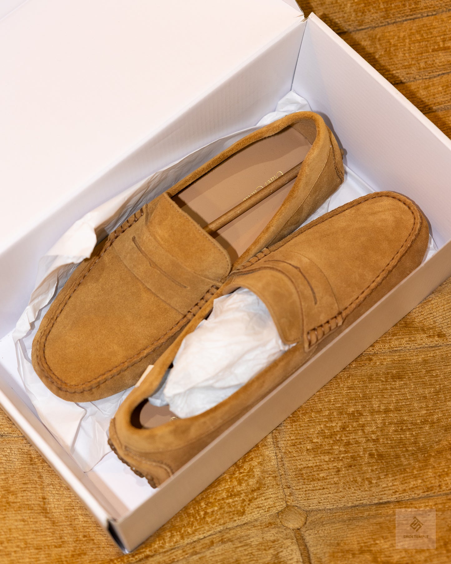 Oliver Cabell Driving Loafer in brown suede