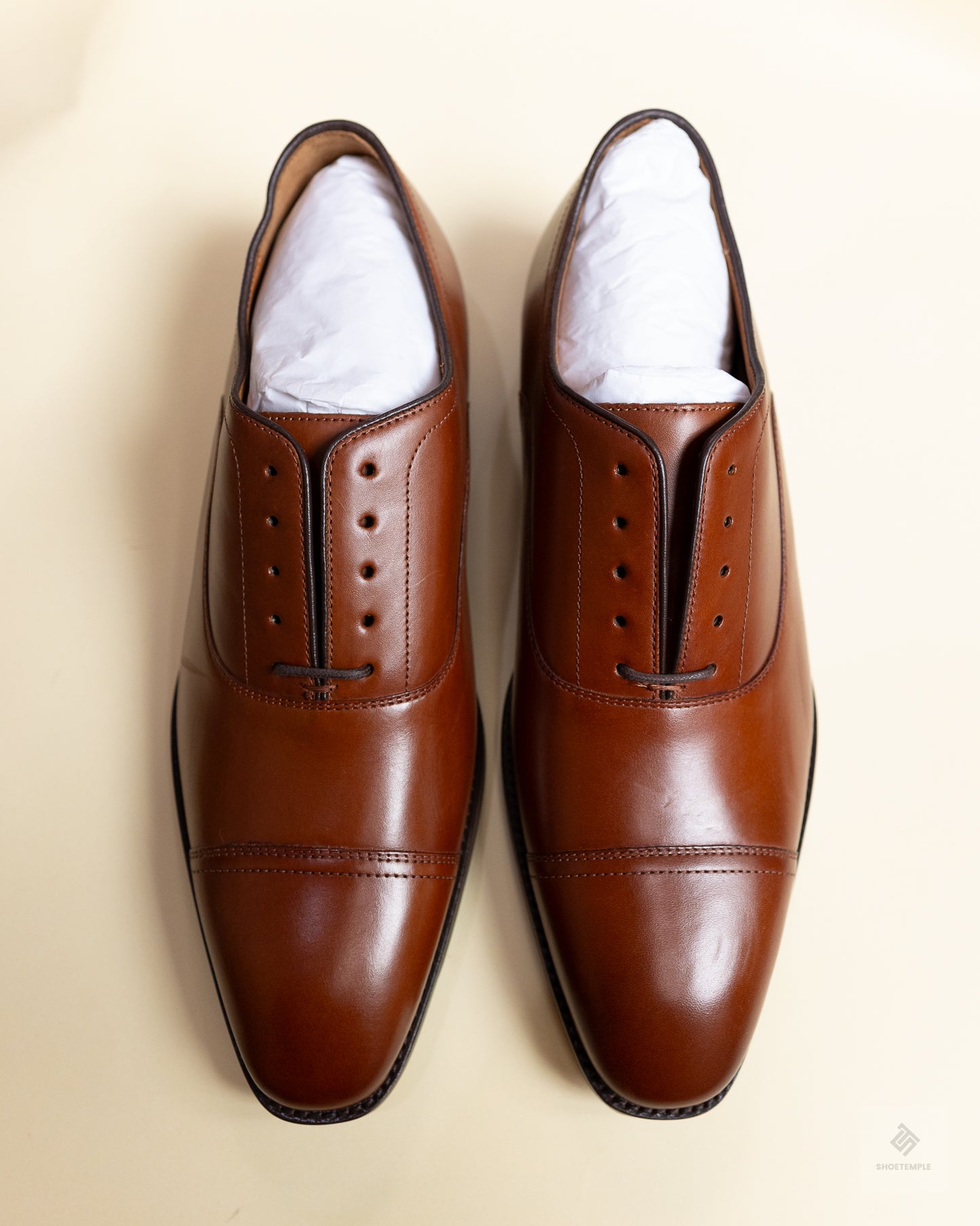 Johnston & Murphy Oxford shoes in tan brown