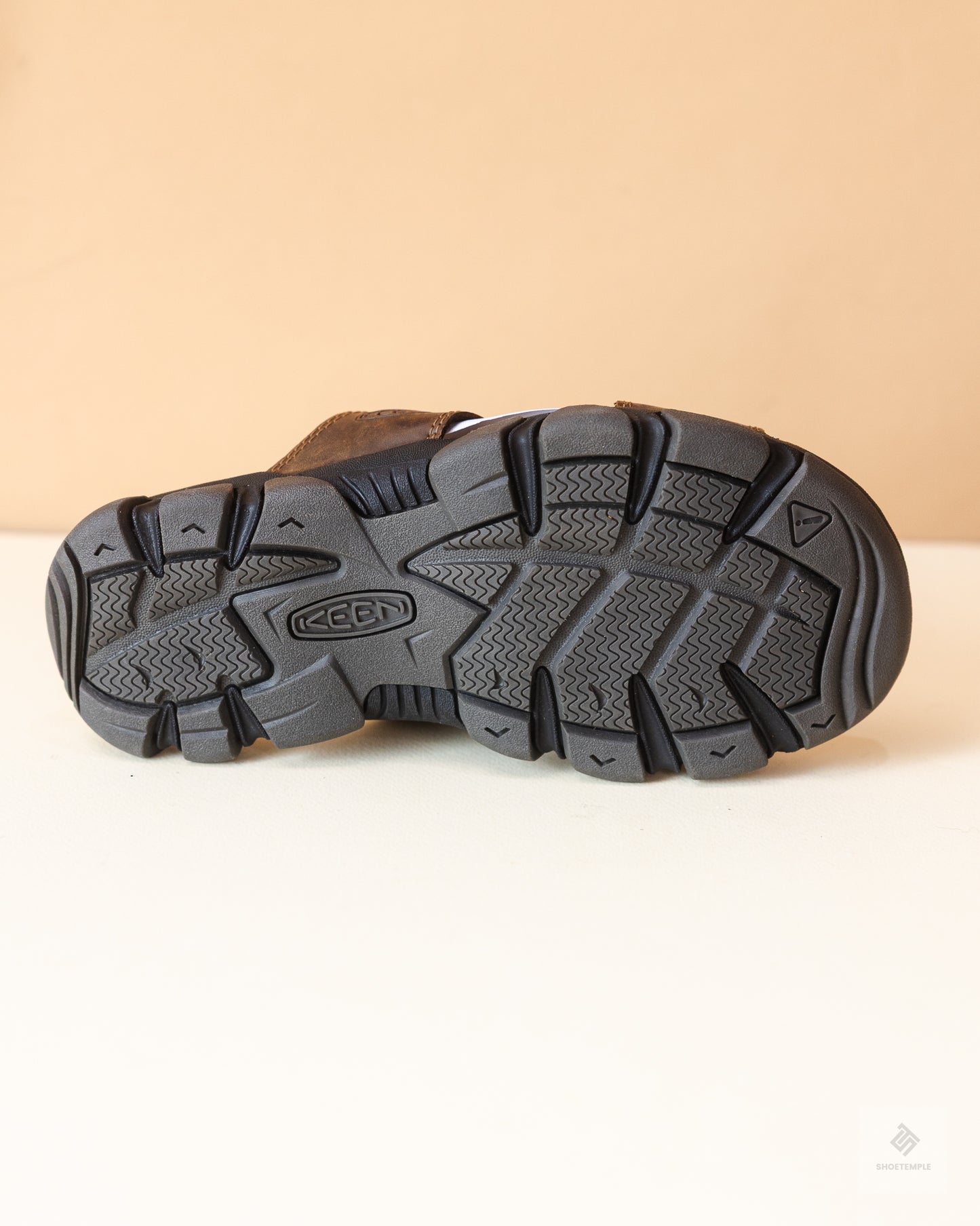 Keen Men's Daytona II slide sandal in brown leather