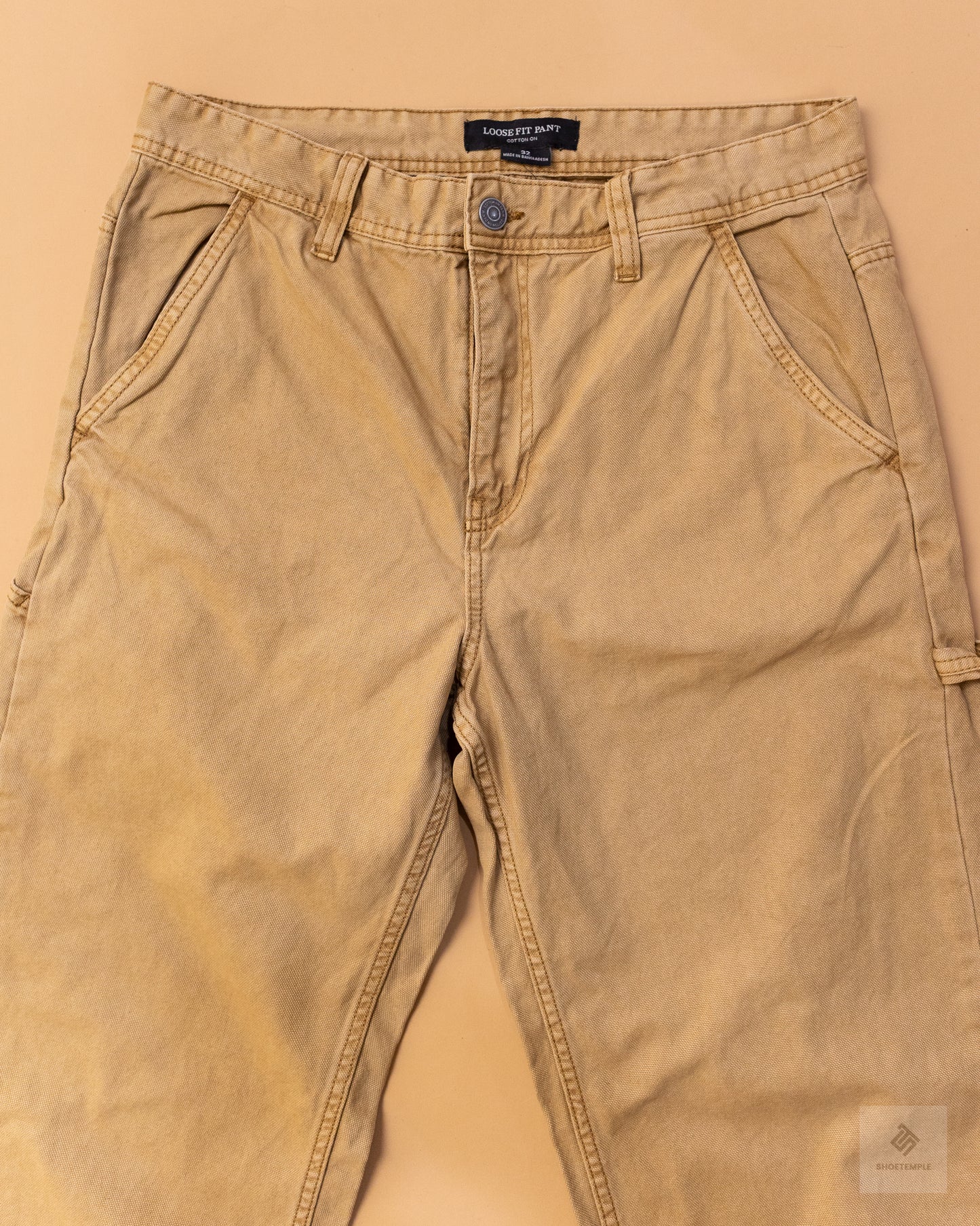 Cotton On Khaki Cargo Pants Loose Fit