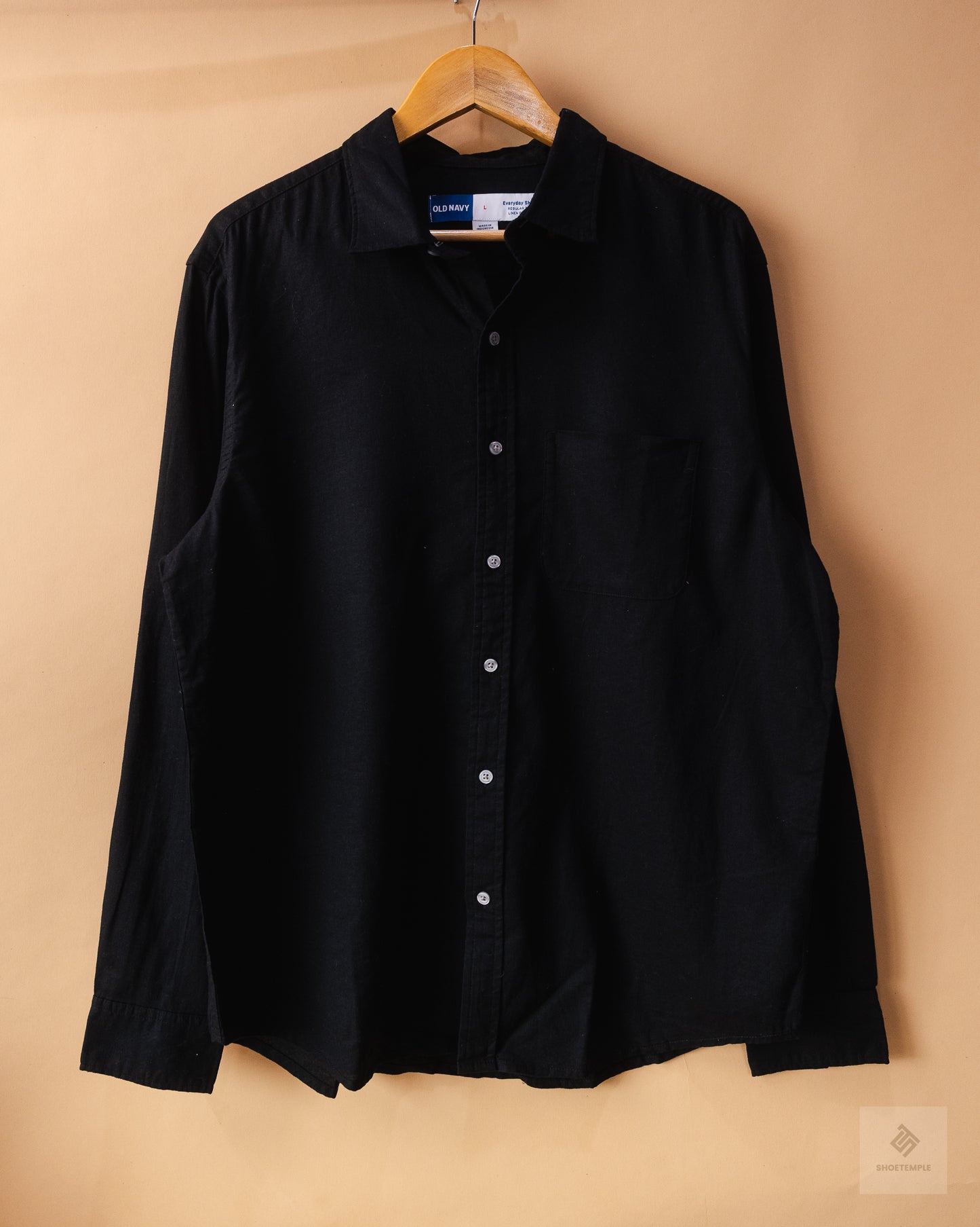 Old Navy Black Linen Shirt