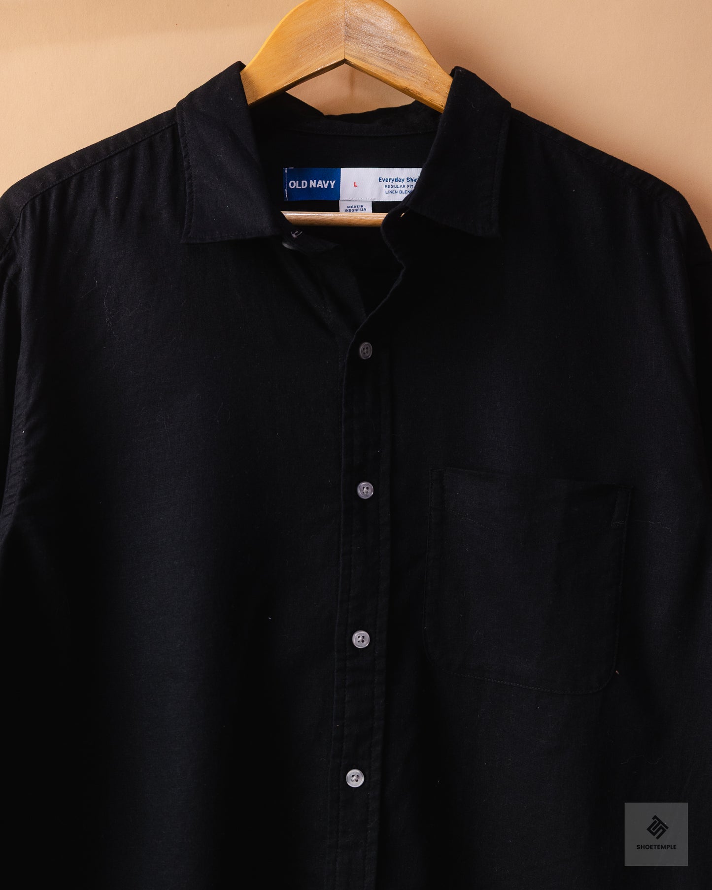 Old Navy Black Linen Shirt