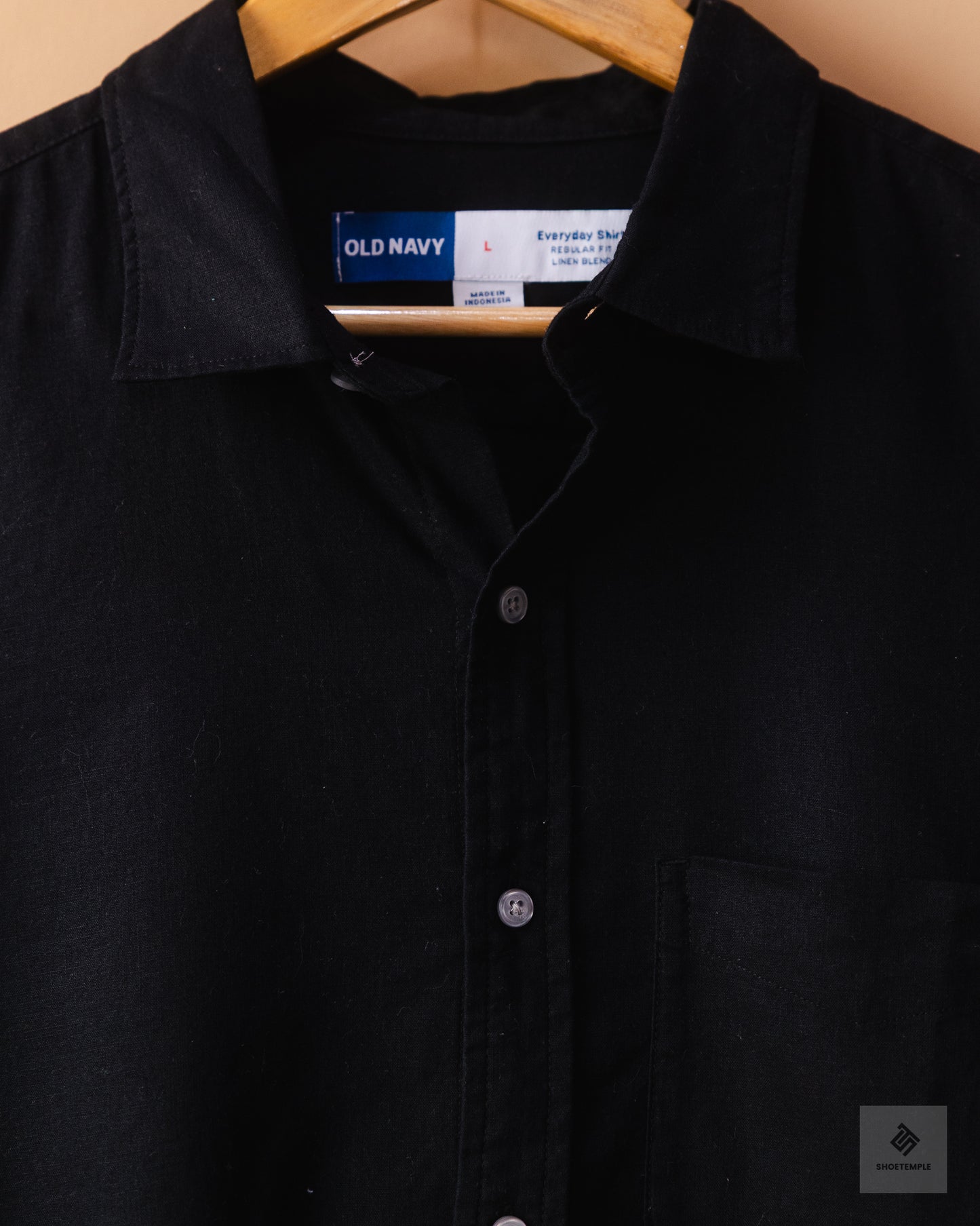 Old Navy Black Linen Shirt