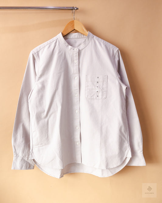 Long Sleeve Band Collar Shirt