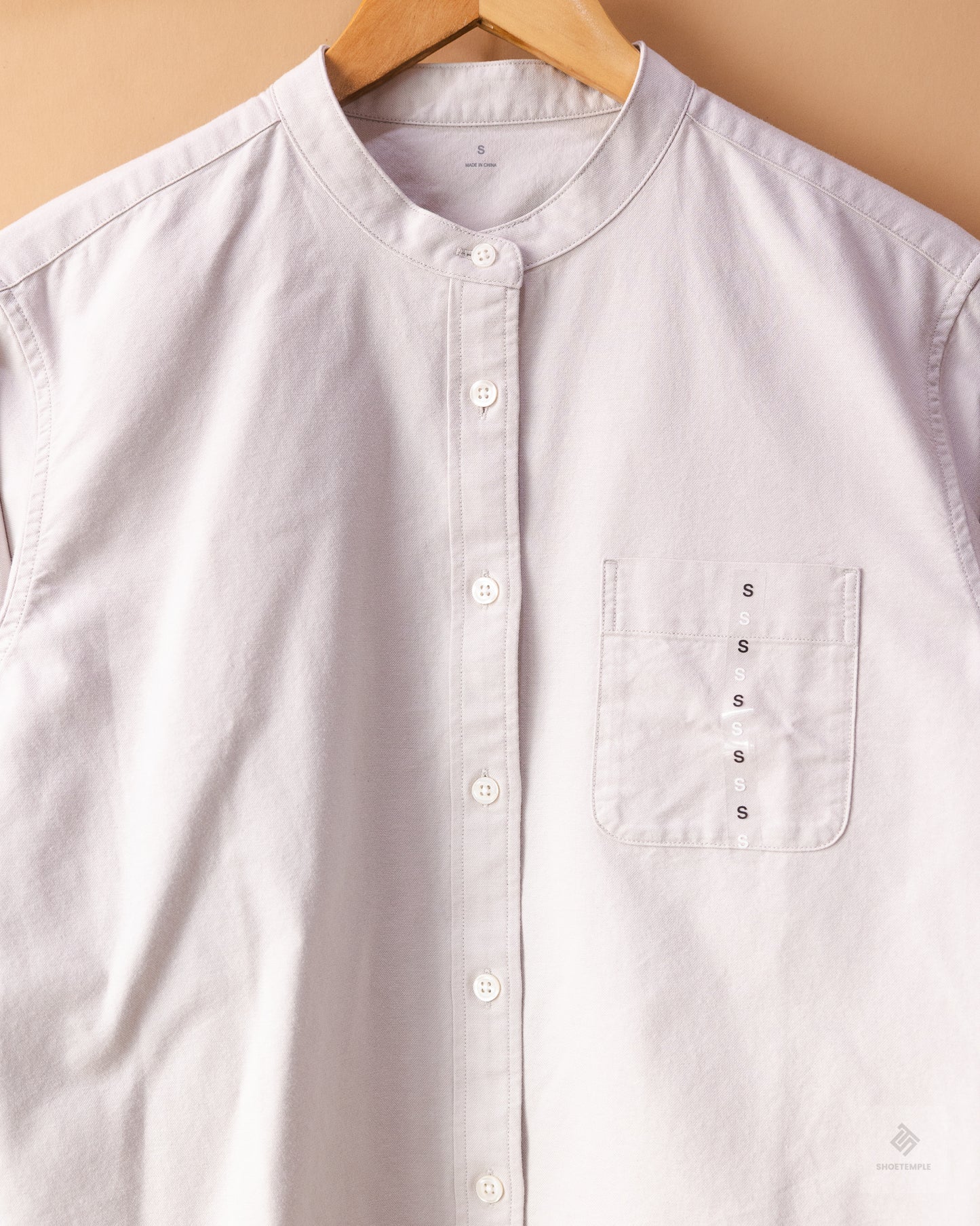 Long Sleeve Band Collar Shirt