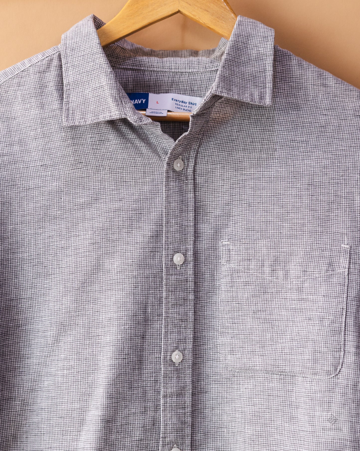 Old Navy Linen Blend Long Sleeve Shirt