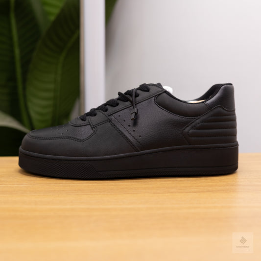 Zara All Black Leather Sneaker