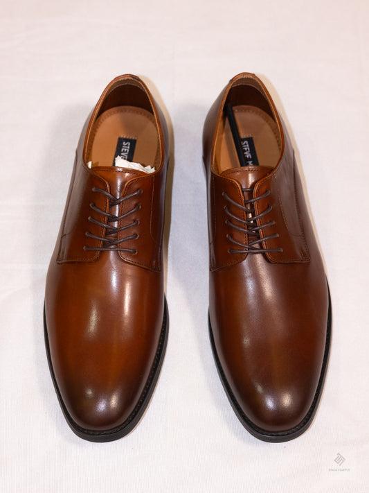 Steve Madden Leather Lace Up Shoes - Brown