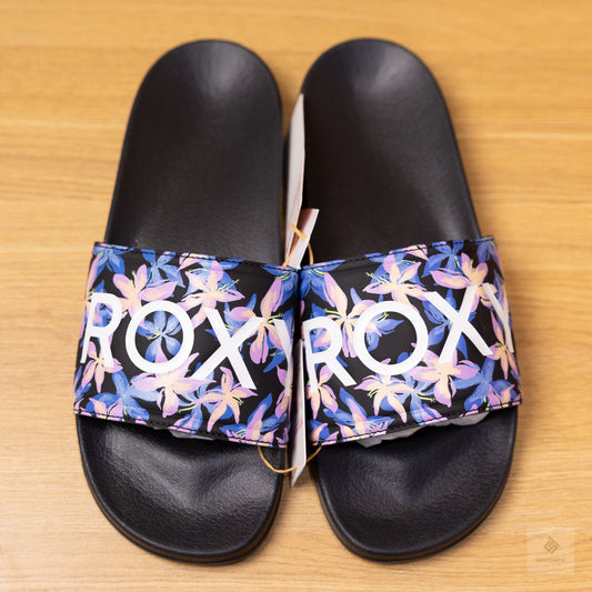 Roxy Slides Purple Pattern