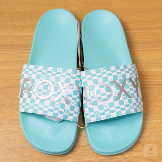 Roxy Slides Check Pattern