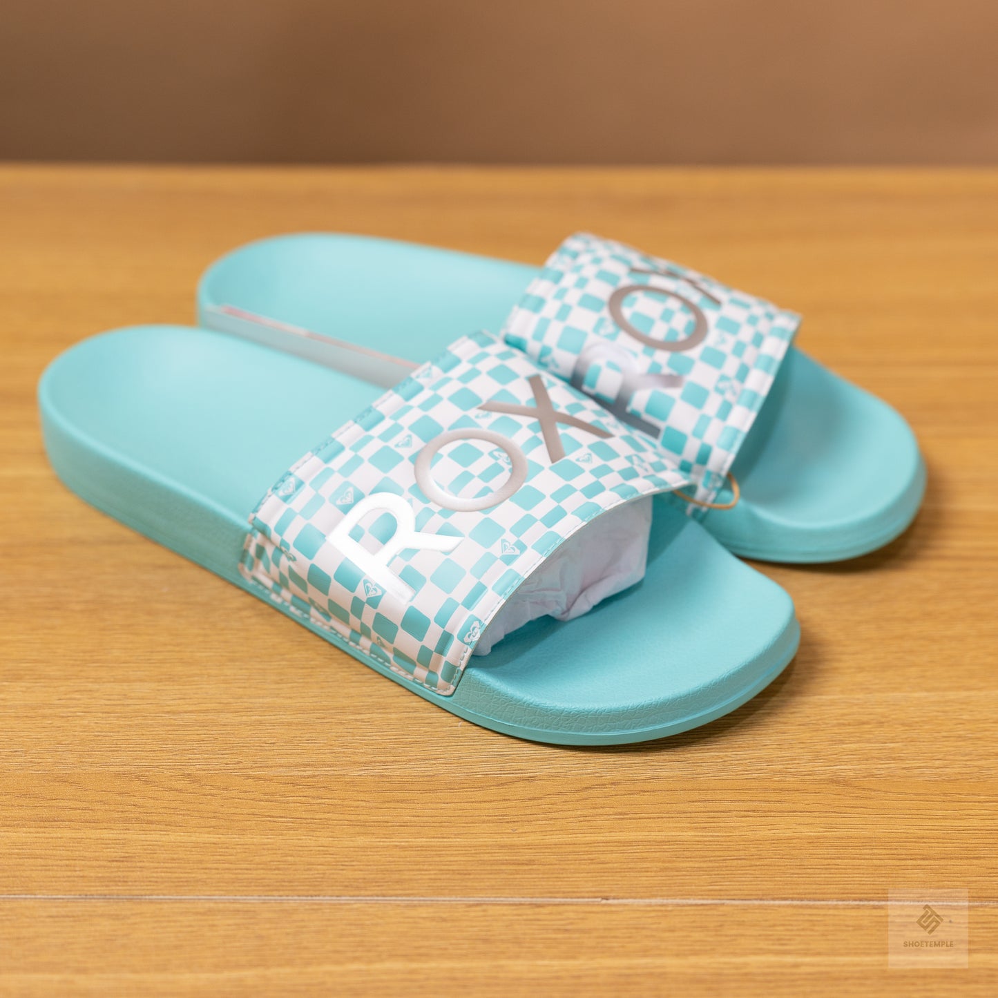 Roxy Slides Check Pattern