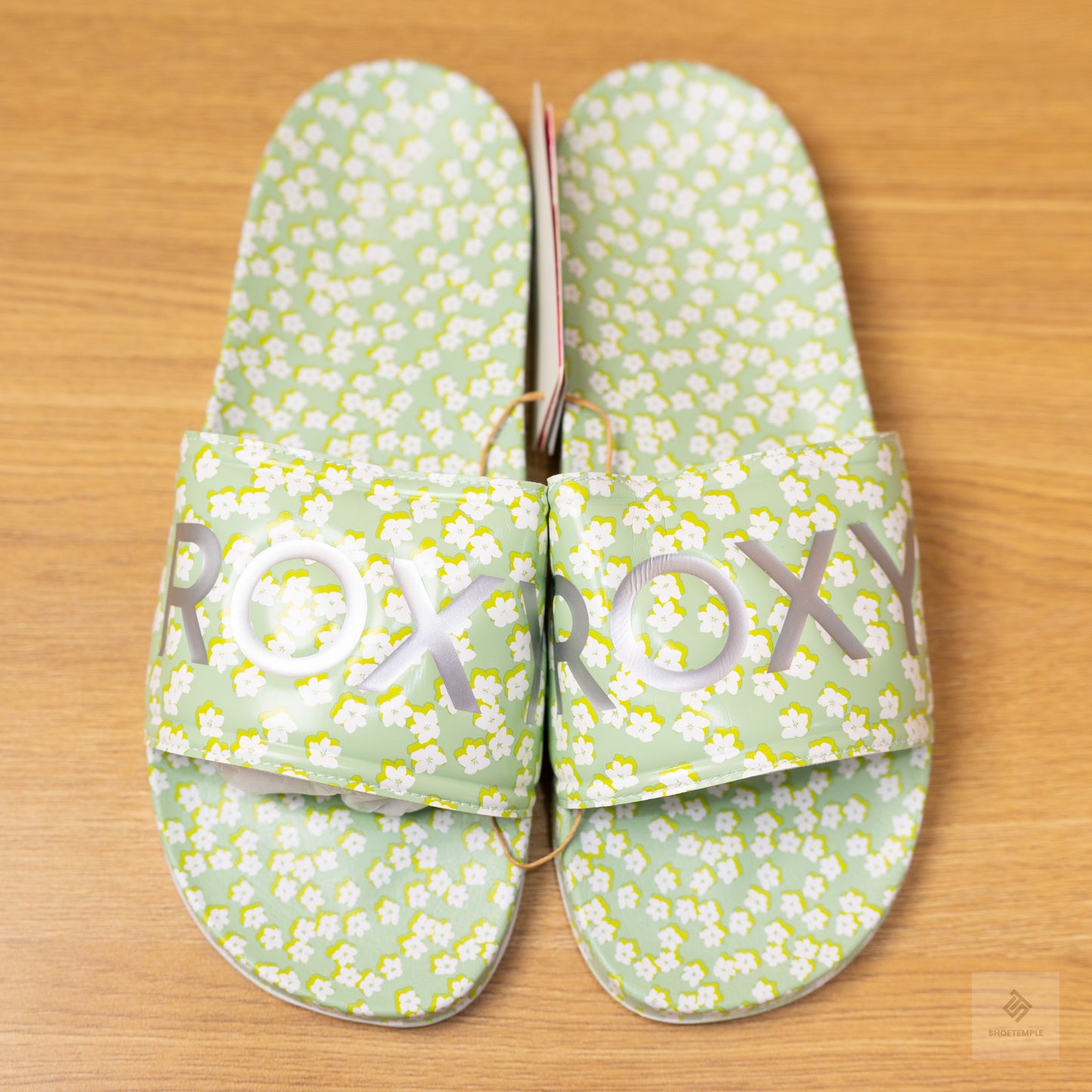 Roxy Slides Green Flowery