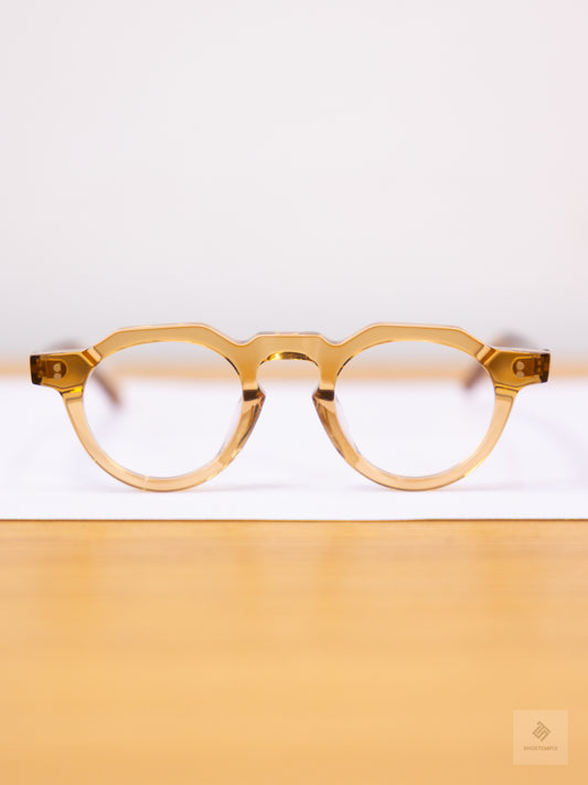 Anselmo Retro Gradient Glasses - Acetate Frame, Unisex Clear Lens Eyewear