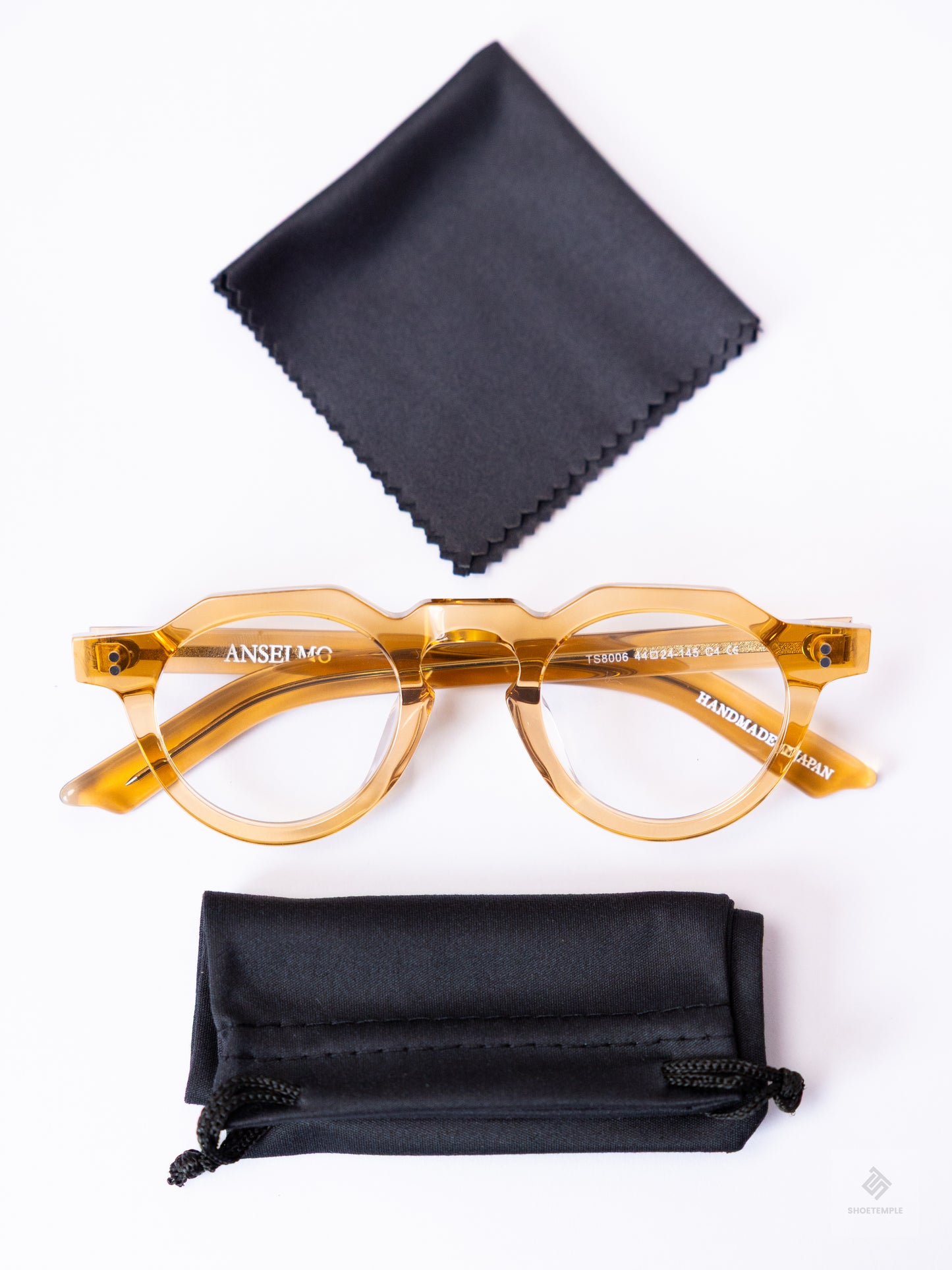 Anselmo Retro Gradient Glasses - Acetate Frame, Unisex Clear Lens Eyewear