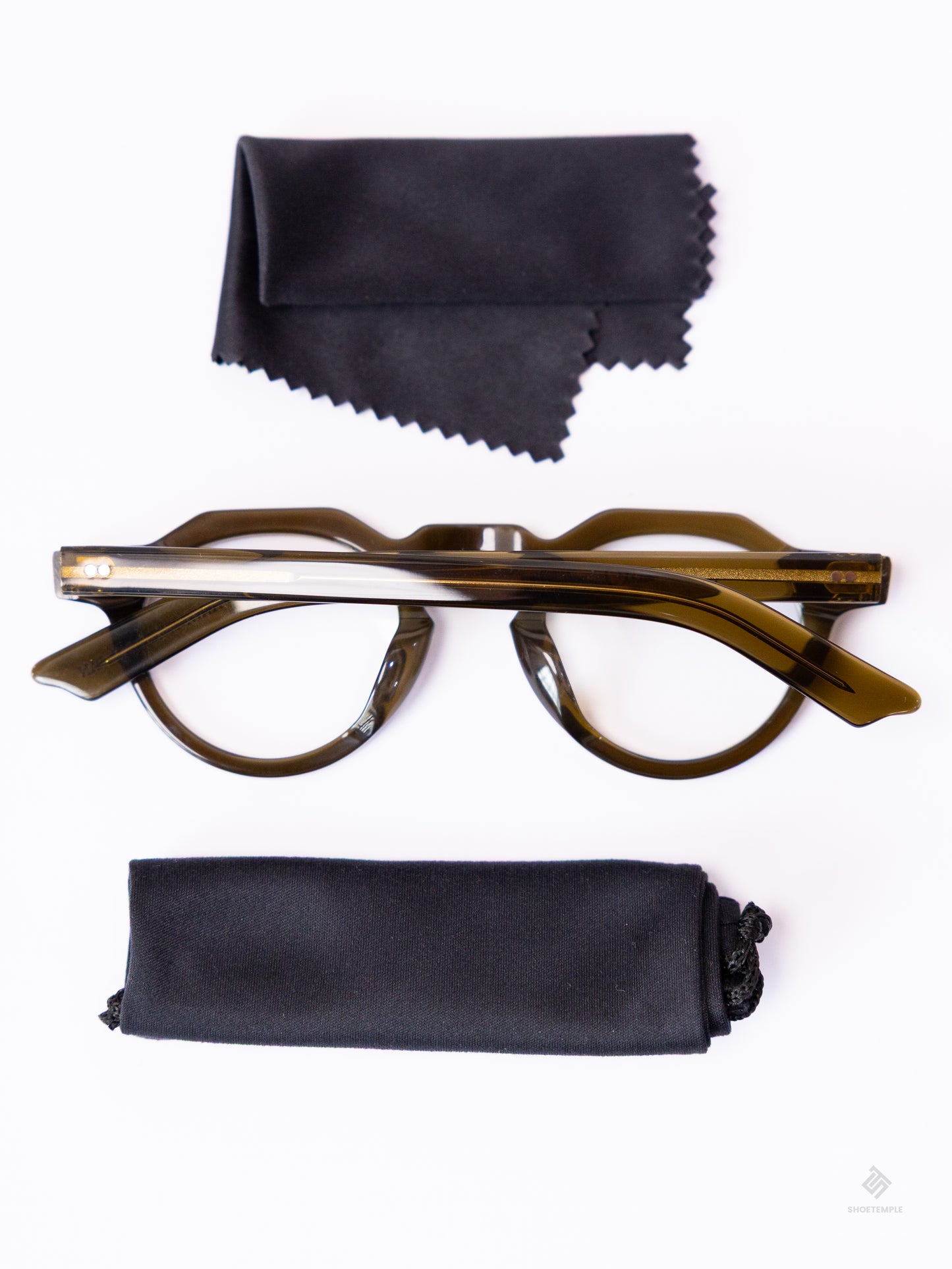 Anselmo Retro Gradient Glasses - Acetate Frame, Unisex Clear Lens Eyewear