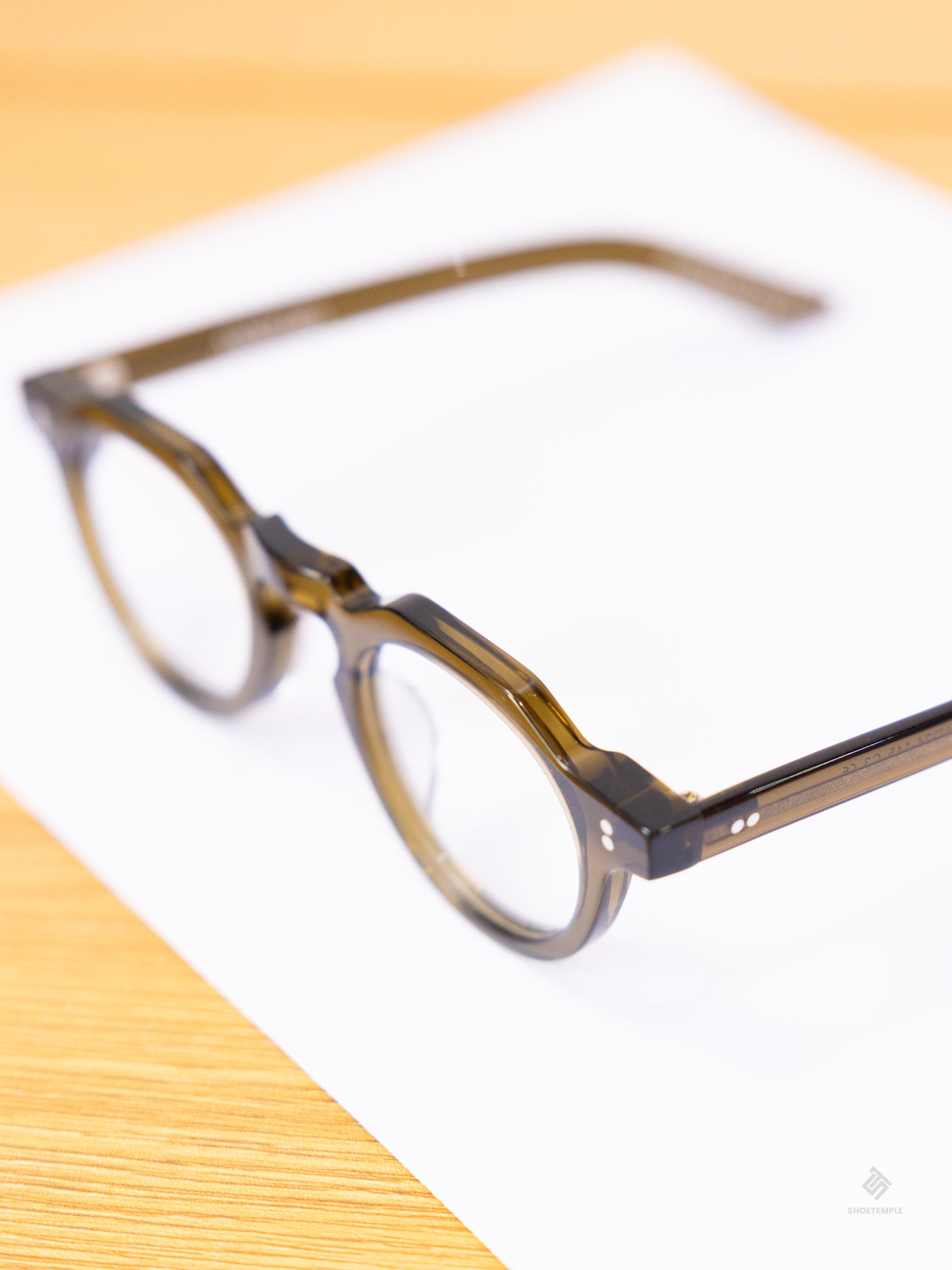 Anselmo Retro Gradient Glasses - Acetate Frame, Unisex Clear Lens Eyewear
