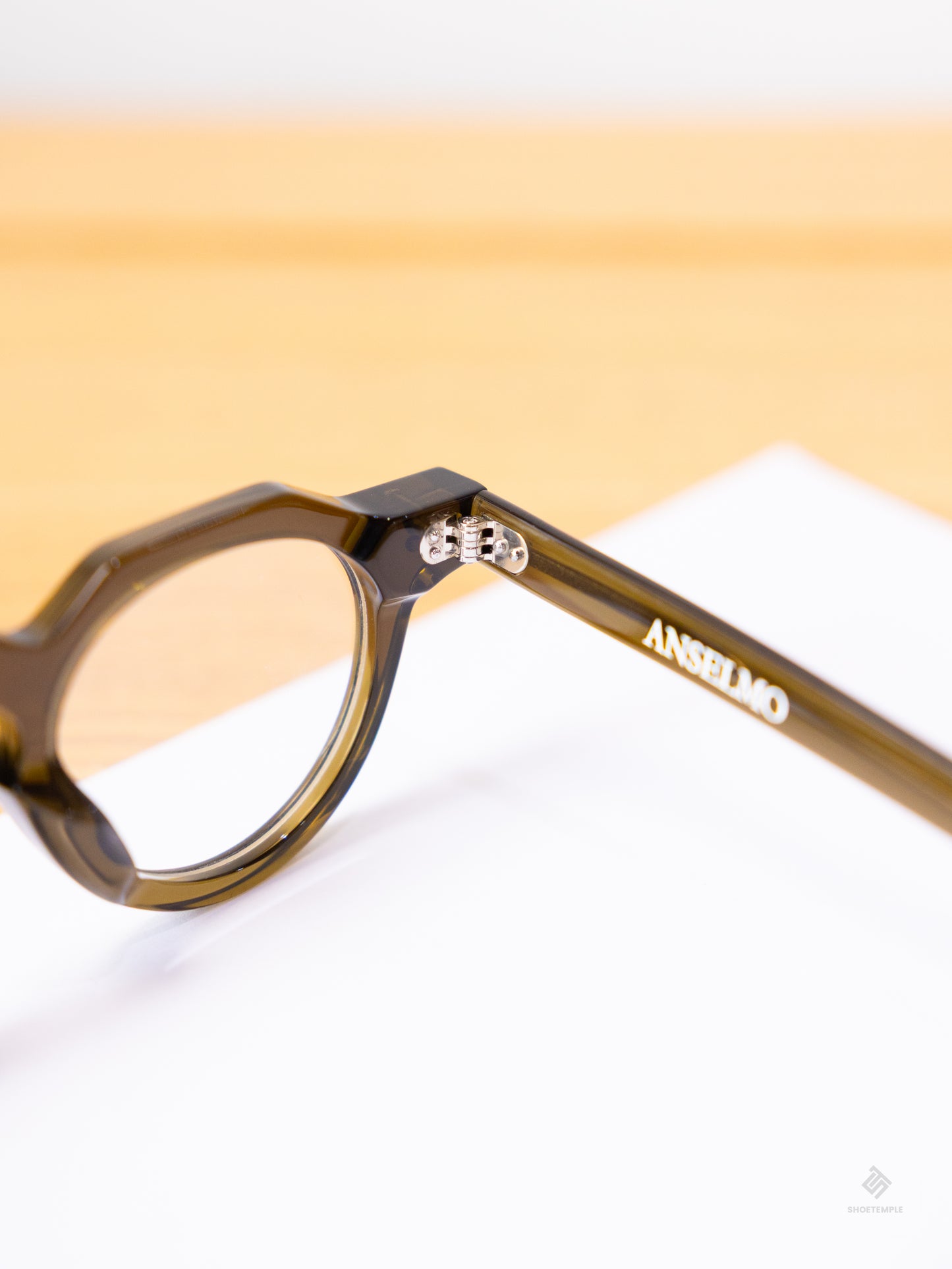Anselmo Retro Gradient Glasses - Acetate Frame, Unisex Clear Lens Eyewear