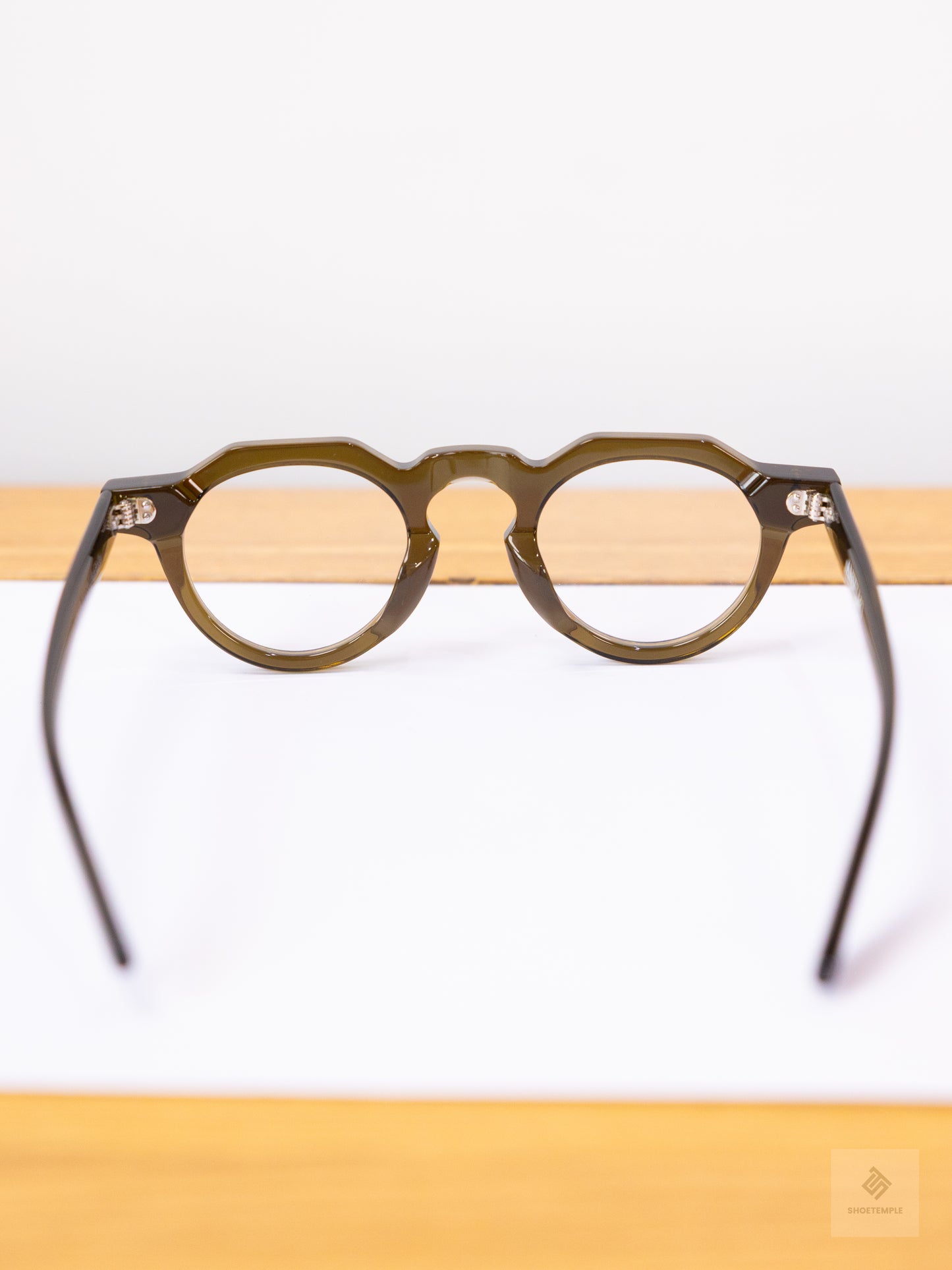 Anselmo Retro Gradient Glasses - Acetate Frame, Unisex Clear Lens Eyewear
