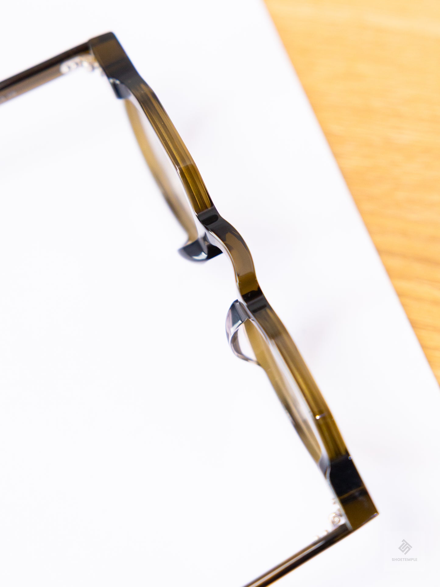 Anselmo Retro Gradient Glasses - Acetate Frame, Unisex Clear Lens Eyewear