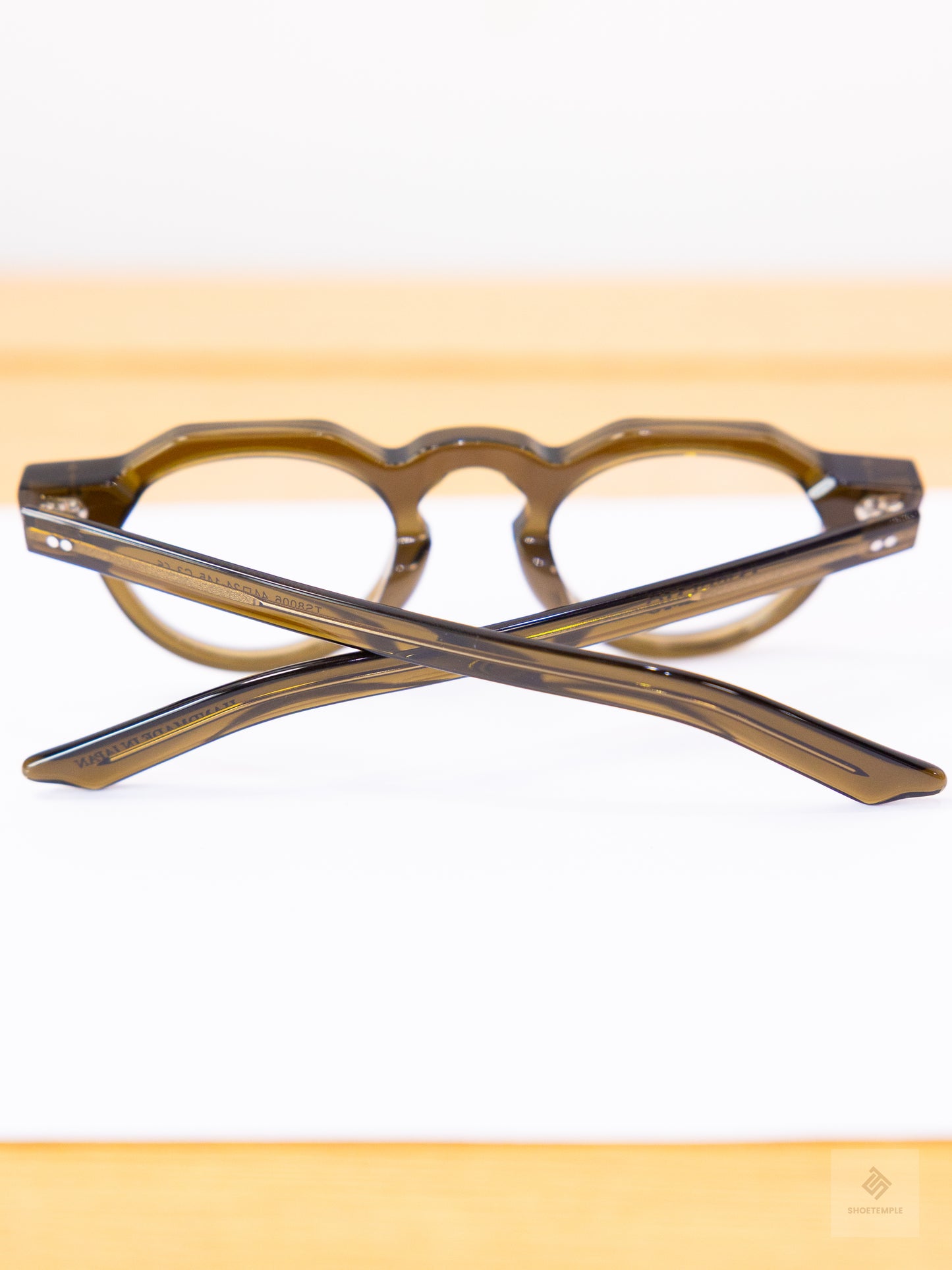 Anselmo Retro Gradient Glasses - Acetate Frame, Unisex Clear Lens Eyewear