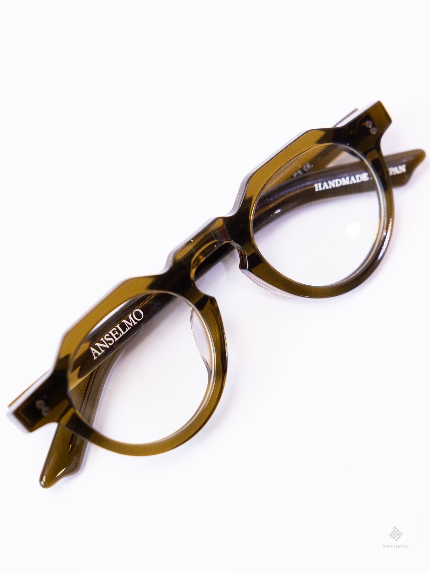 Anselmo Retro Gradient Glasses - Acetate Frame, Unisex Clear Lens Eyewear