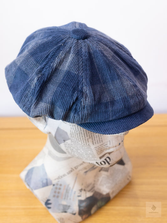 Newsboy Cap (Blue Checked)