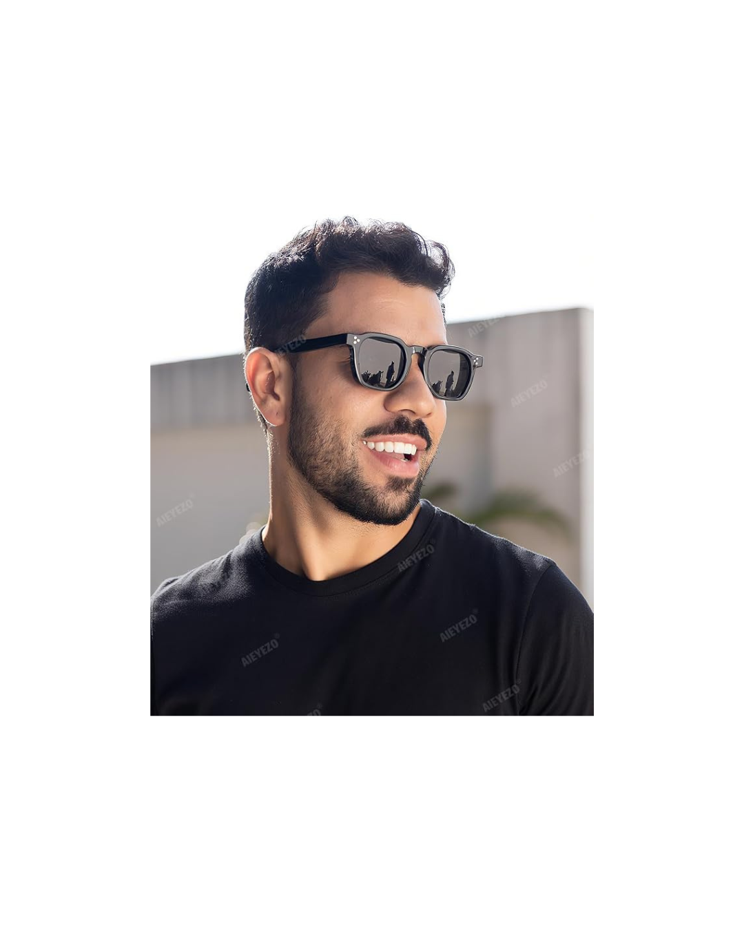 Retro Sunglasses for Women and Men – Square Thick-Framed Shades Trendy Vintage Sunglasses