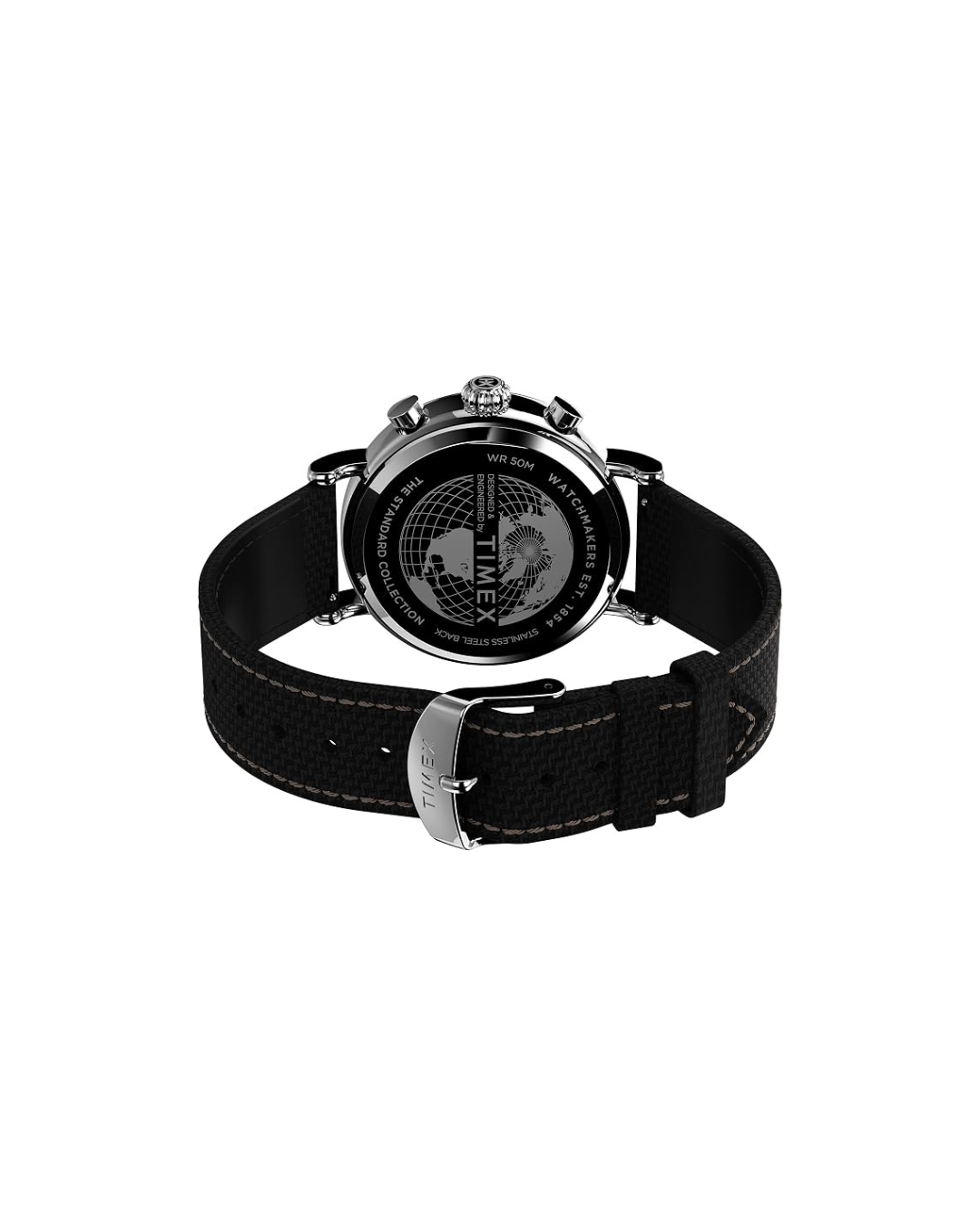 Timex 41 mm Standard Chrono Leather Combo Strap Watch