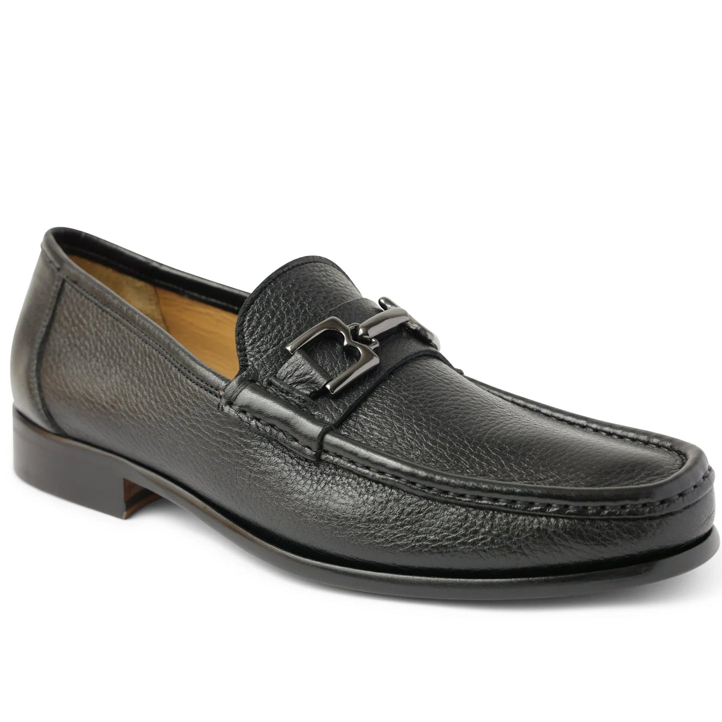 Bruno Magli Trieste Classic Leather Moccasin - Black Cervo